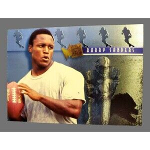 1995 Fleer BARRY SANDERS PLATINUM PORTRAITS NFL Football  Card #8/12 LIMITED ED!